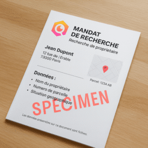 image produit mandat de recherche propriétaire spécimen